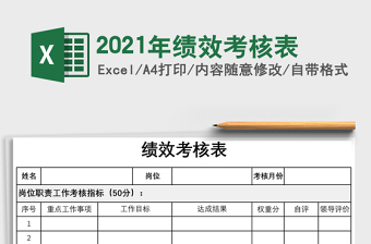 2021年績效考核表