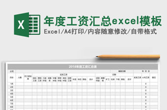 年度工資匯總excel模板