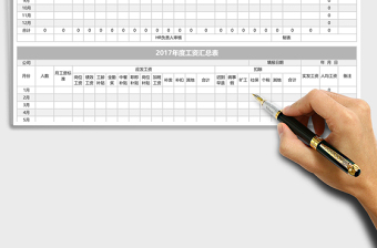 年度工資匯總excel模板