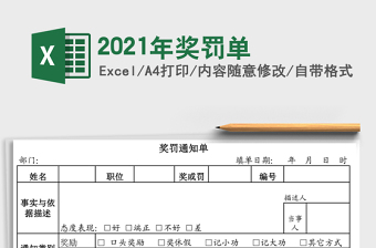 2021年獎罰單
