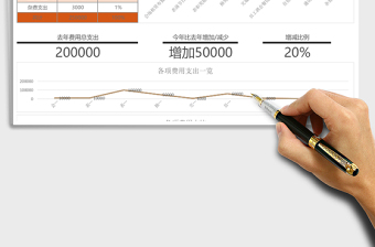 黑色年會開銷支出一覽報表Excel模板表格