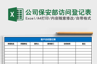 公司保安部訪問登記表