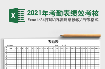 2021年考勤表績效考核