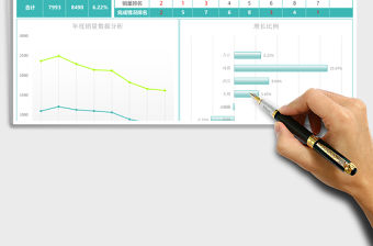 霧面上半年地區市場銷售分析Excel模板