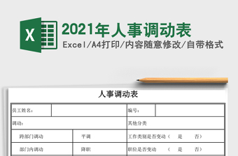 2021年人事調(diào)動(dòng)表
