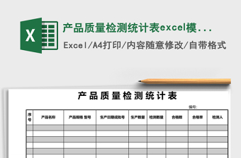 產(chǎn)品質(zhì)量檢測統(tǒng)計(jì)表excel模版
