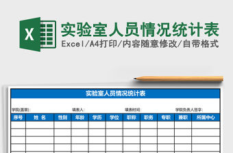 實驗室人員情況統計表