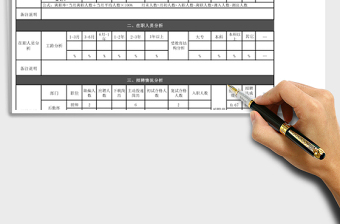 2021年人力資源月報(bào)表