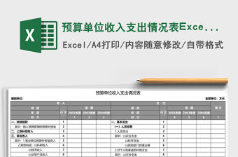 預算單位收入支出情況表Excel模板