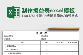 制作損益表excel模板