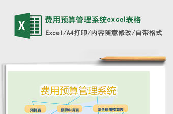 費用預算管理系統excel表格