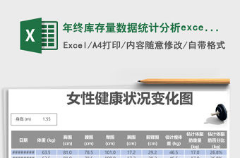 年終庫存量數(shù)據(jù)統(tǒng)計分析excel模板