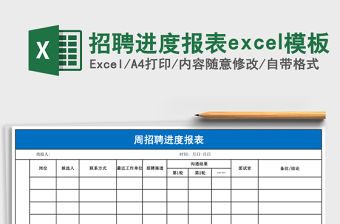 招聘進(jìn)度報(bào)表excel模板