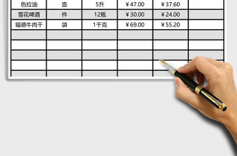 平價(jià)超市銷售表收支表