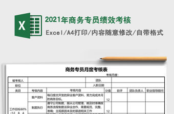 2021年商務專員績效考核