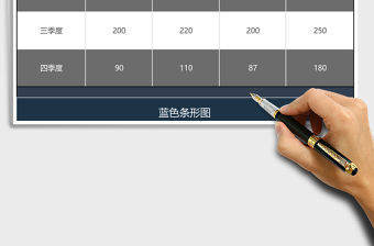 銷售業績藍色條形對比圖