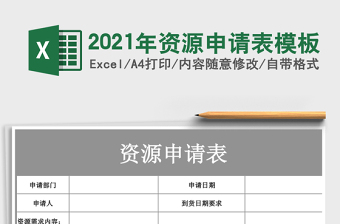 2021年資源申請表模板
