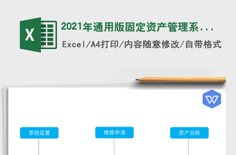 2021年通用版固定資產管理系統(tǒng)