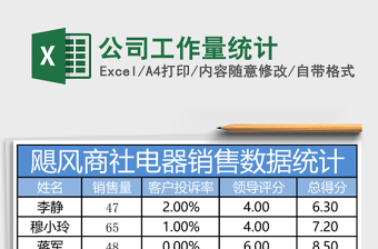 公司工作量統(tǒng)計