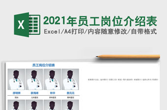 2021年員工崗位介紹表