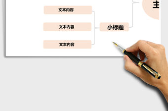 淺黃色思維導圖Excel模板