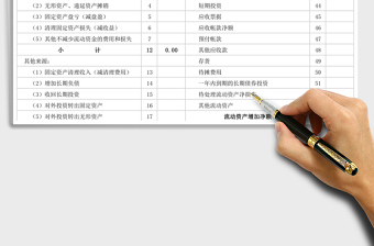 現(xiàn)金流量表excel模版