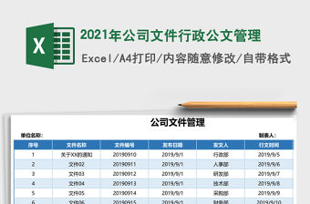 2021年公司文件行政公文管理