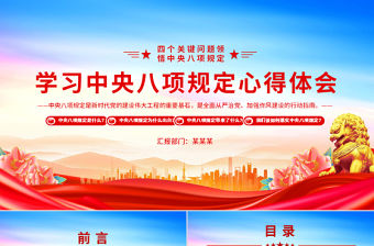 四個(gè)關(guān)鍵問(wèn)題解讀中央八項(xiàng)規(guī)定PPT簡(jiǎn)潔大氣2025主題教育心得體會(huì)課件