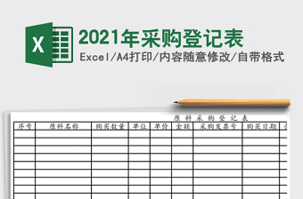 2021年采購登記表