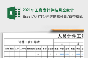 2021年工資表計(jì)件按月全統(tǒng)計(jì)