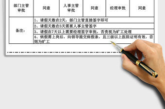 2021年職工請假條免費下載