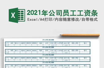 2021年公司員工工資條