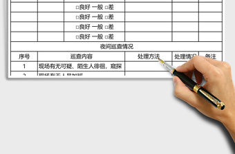 2021年夜間值班記錄表