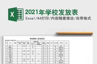 2021年學(xué)校發(fā)放表