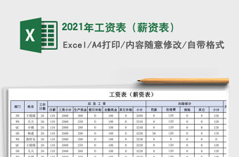 2021年工資表（薪資表）