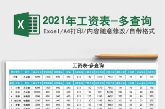 2021年工資表-多查詢