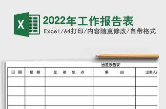 2022excel工作報告模板