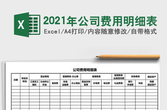 2021年公司費(fèi)用明細(xì)表