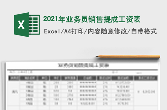 2021年業(yè)務(wù)員銷售提成工資表