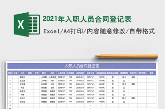 2021年入職人員合同登記表