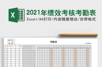 2021年績效考核考勤表