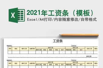 2021年工資條（模板）