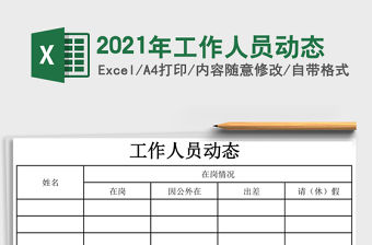 2021年工作人員動態