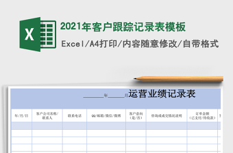 2021年客戶跟蹤記錄表模板