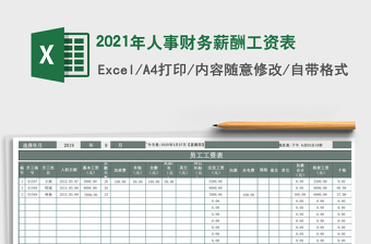 2021年人事財(cái)務(wù)薪酬工資表