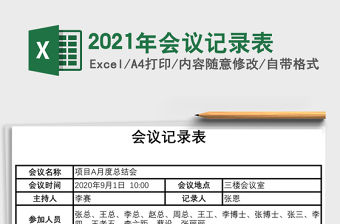 2021年會議記錄表