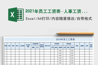 2021年員工工資表-人事工資核算表