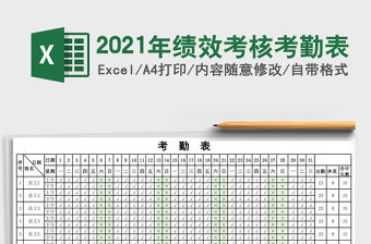 2021年績效考核考勤表