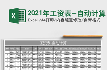 2021年工資表-自動(dòng)計(jì)算
