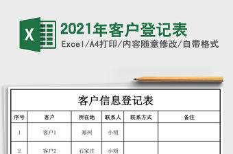 2021年客戶登記表